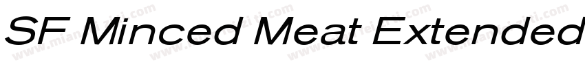 SF Minced Meat Extended Oblique字体转换